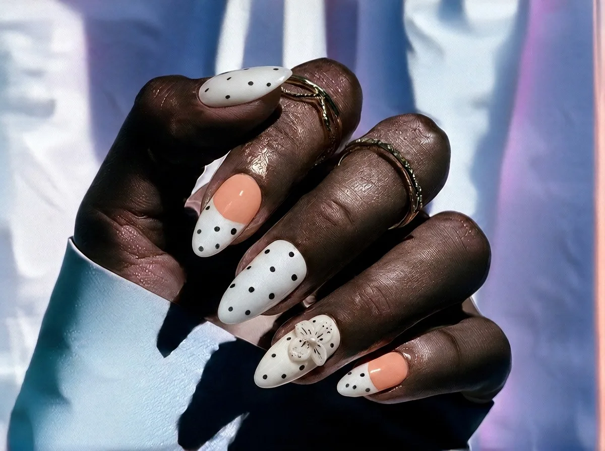 Vintage Dalmatian Hand Made Press On Oval Nails