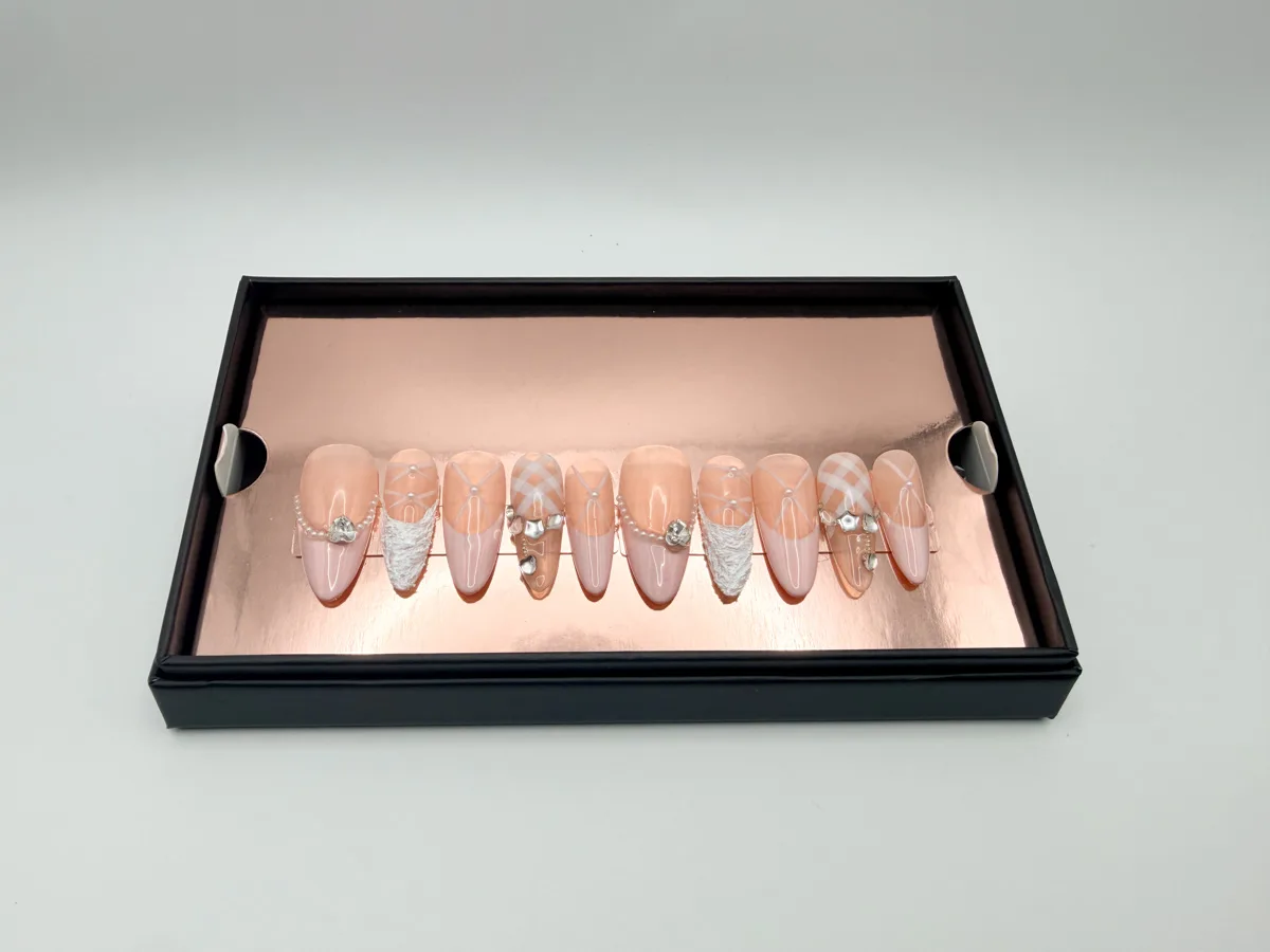 Ballet Slippers Hand Made Almond Nails