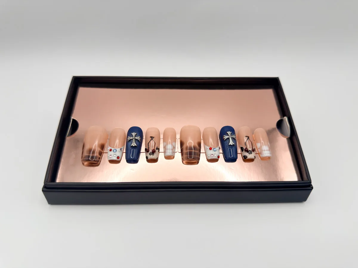 Vintage Dynasty Hand Made Almond Square Nails
