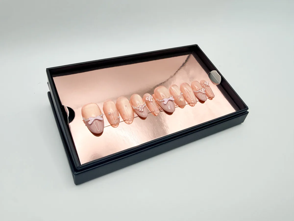 Princess Diary Hand Made Almond Nails