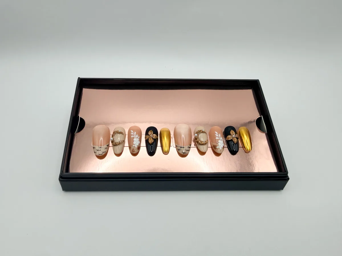 Safari Luxe Hand Made Ovals Nails