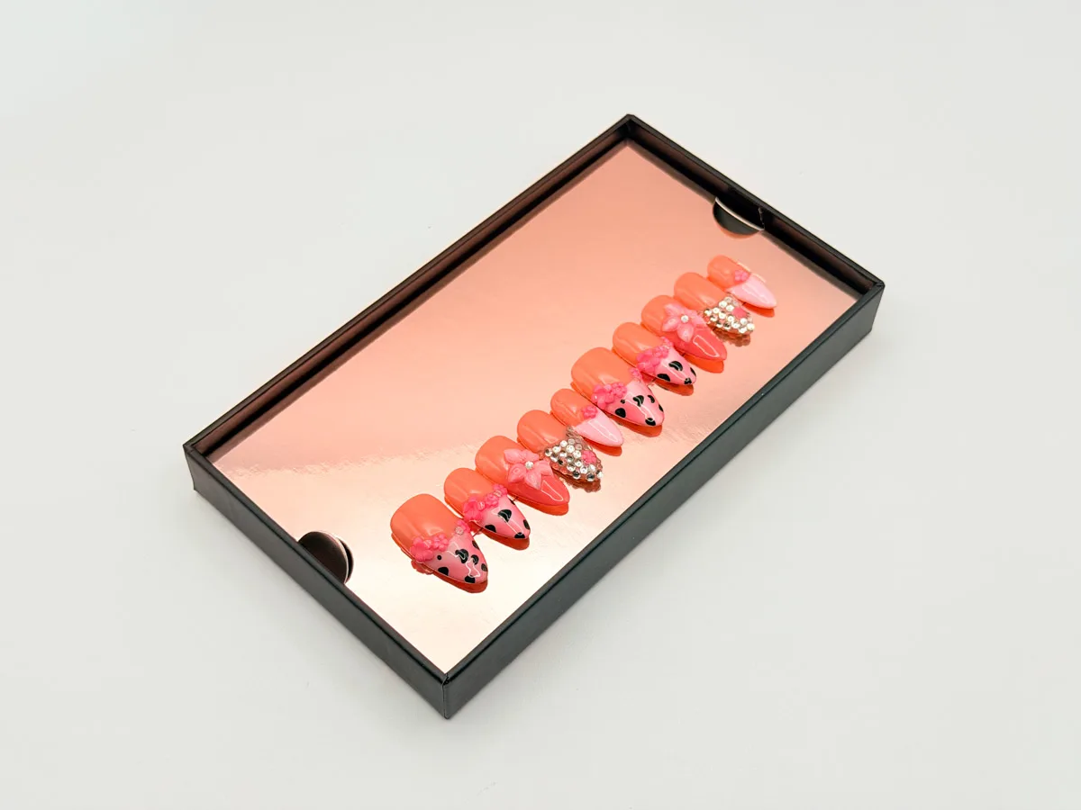 Feline Fantasy Hand Made Press On Oval Nails