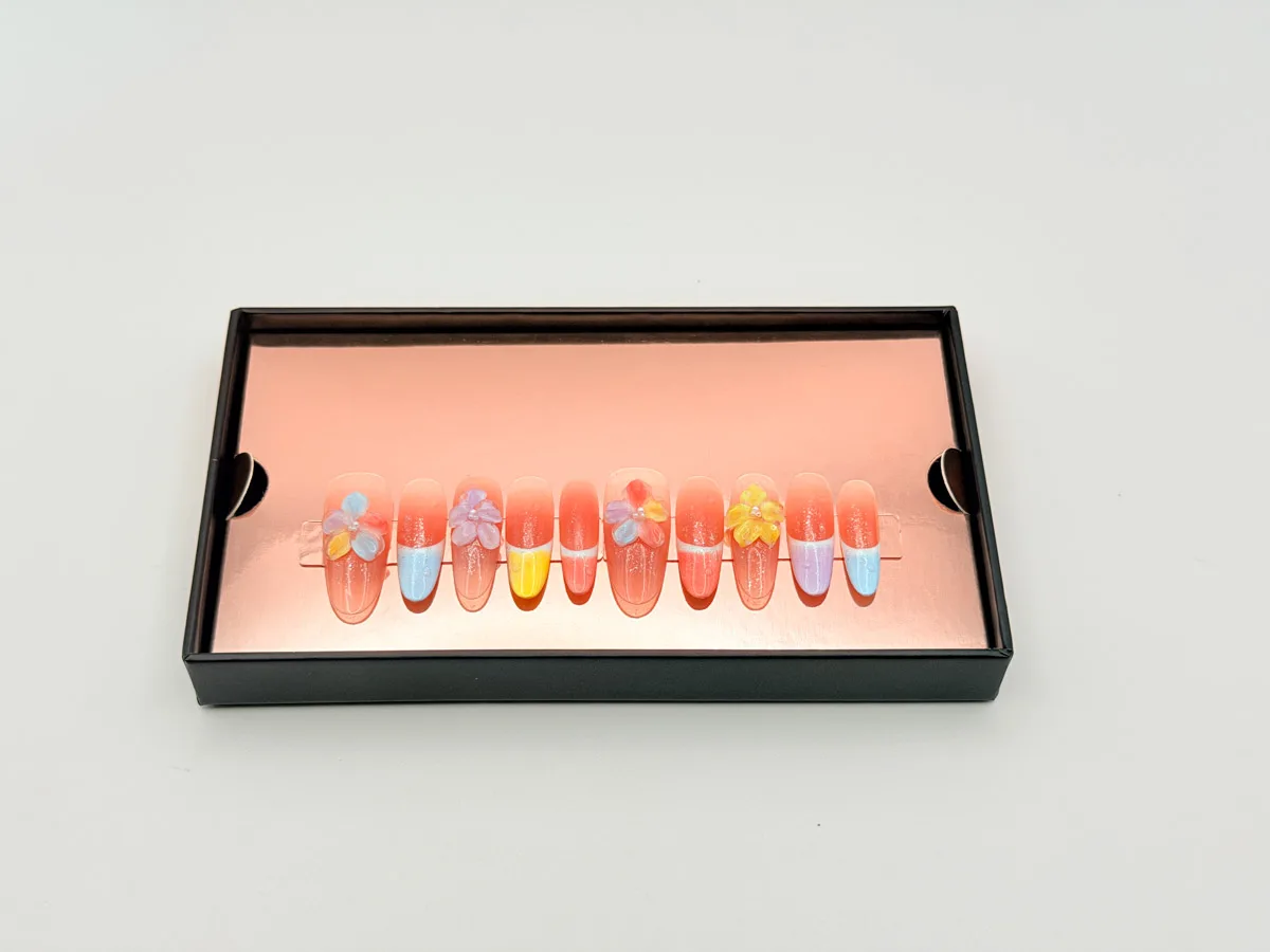 Pastel Pixie Hand Made Press On Round Nails