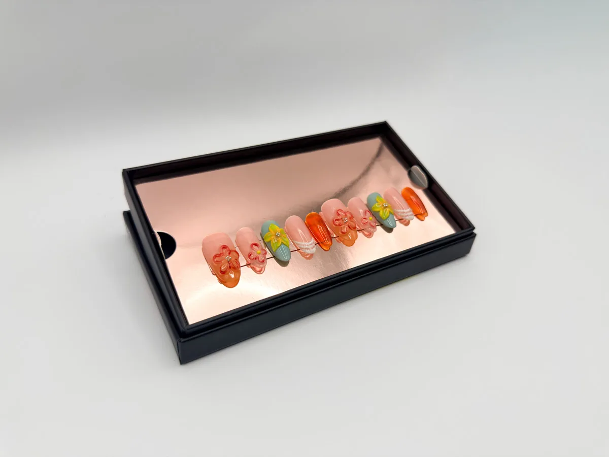 Amber Meadow Hand Made Ovals Nails