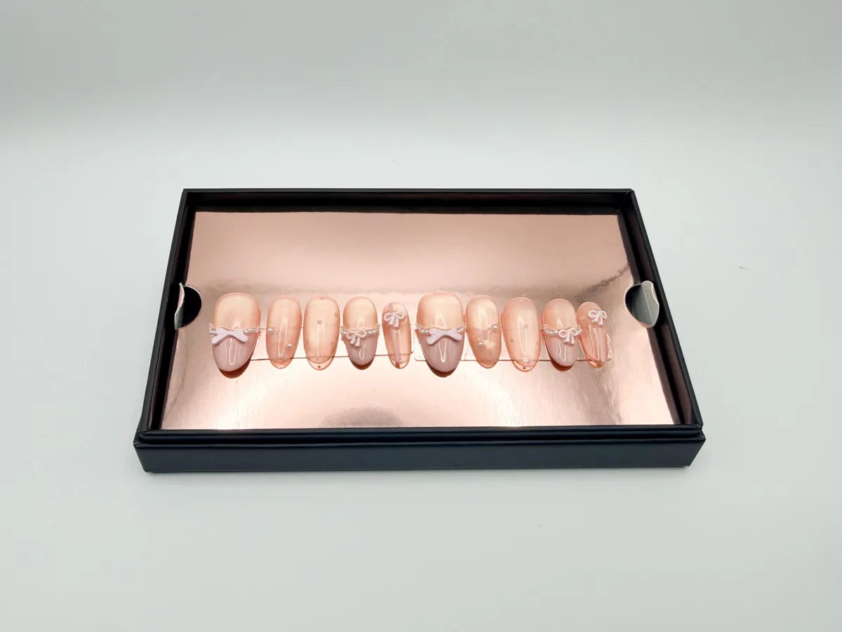 Princess Diary Hand Made Almond Nails