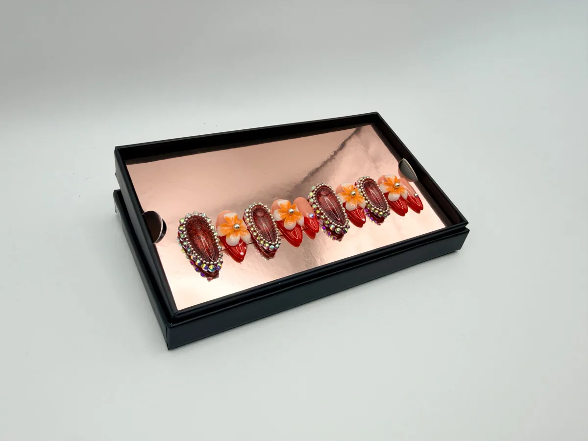 Regal Dahlia Hand Made Nails