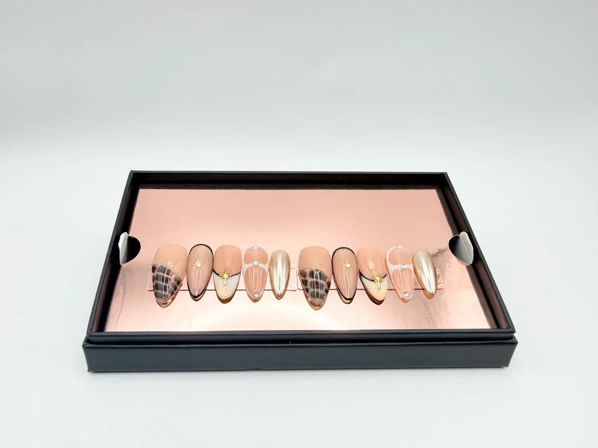 Liquid Platinum Hand Made Round Nails