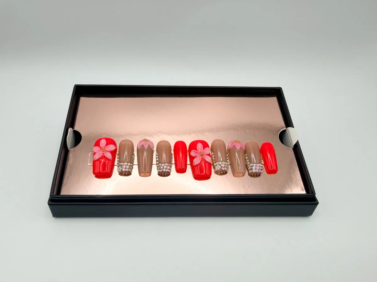 Aloha Bloom Hand Made Coffin Nails