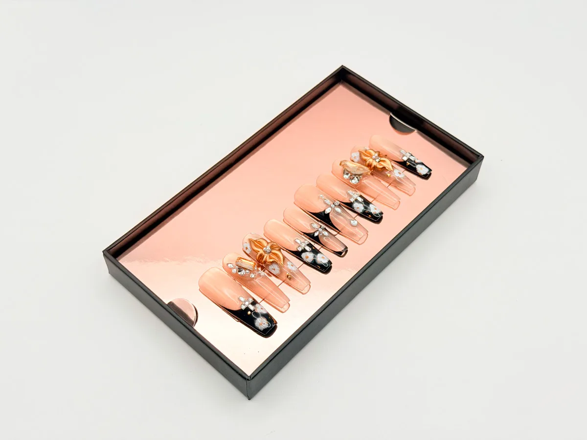Divine Majesty Hand Made Press On Coffin Nails